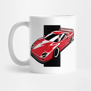 Red F40 Classic Supercar Mug